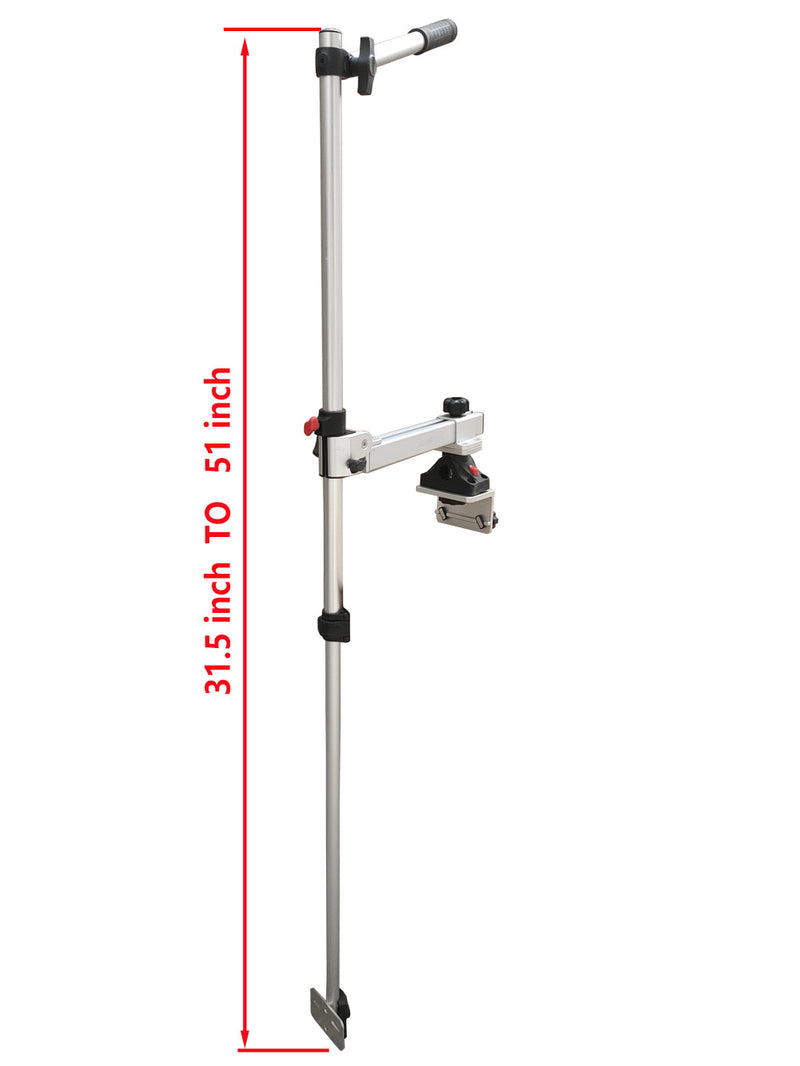 Brocraft Telescopic Transducer Pole for 90 Degree Boat Gunnel Track System/Versatrack Track Bracket/ 90 Degree Lund Sport Track Bracket